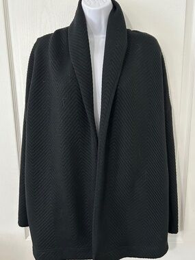 Cardigan Quilted Knit Shawl Collar Athleisure Cozy
